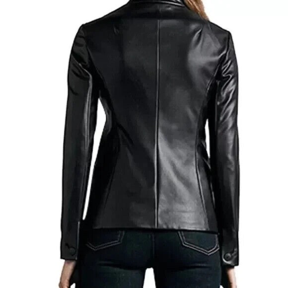 Rag & Bone faux leather blazer - Picture 3 of 5